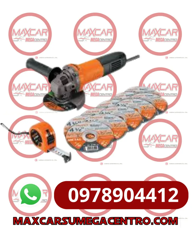 AMOLADORA TRUPER 453014 41/2" C/DISCOS Y FLEXOMETRO