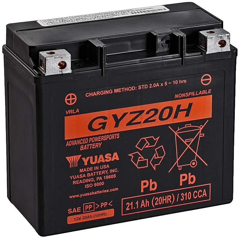 BATERÍA YUASA GYZ20H PRECARGADA HIGH PERFORMANCE
