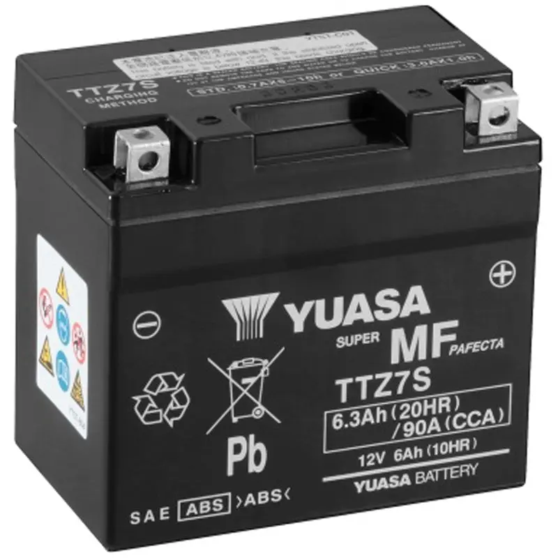 BATERÍA YUASA TTZ7S SIN MANTENIMIENTO