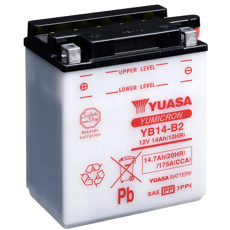 BATERÍA YUASA YB14-B2 COMBIPACK CONVENCIONAL