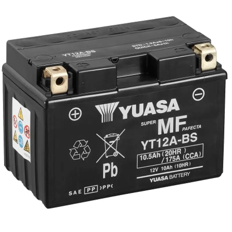 BATERÍA YUASA YT12A-BS SIN MANTENIMIENTO