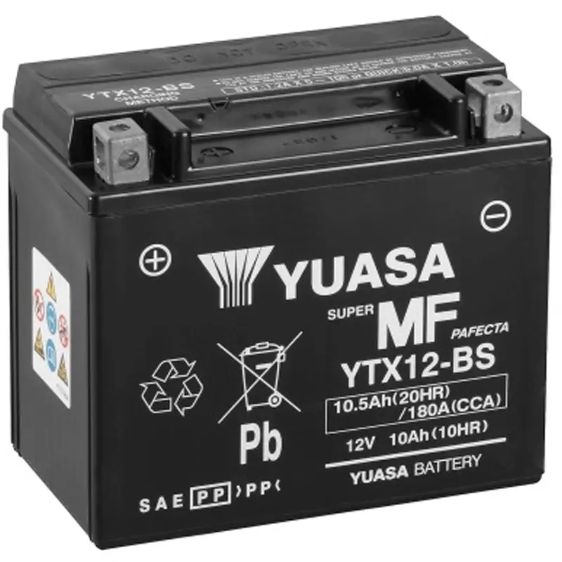 BATERÍA YUASA YTX12-BS SIN MANTENIMIENTO