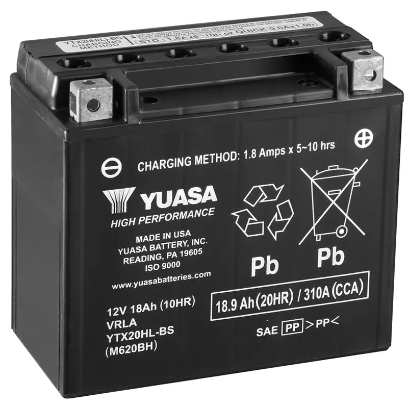 BATERÍA YUASA YTX20HL-BS HIGH PERFORMANCE