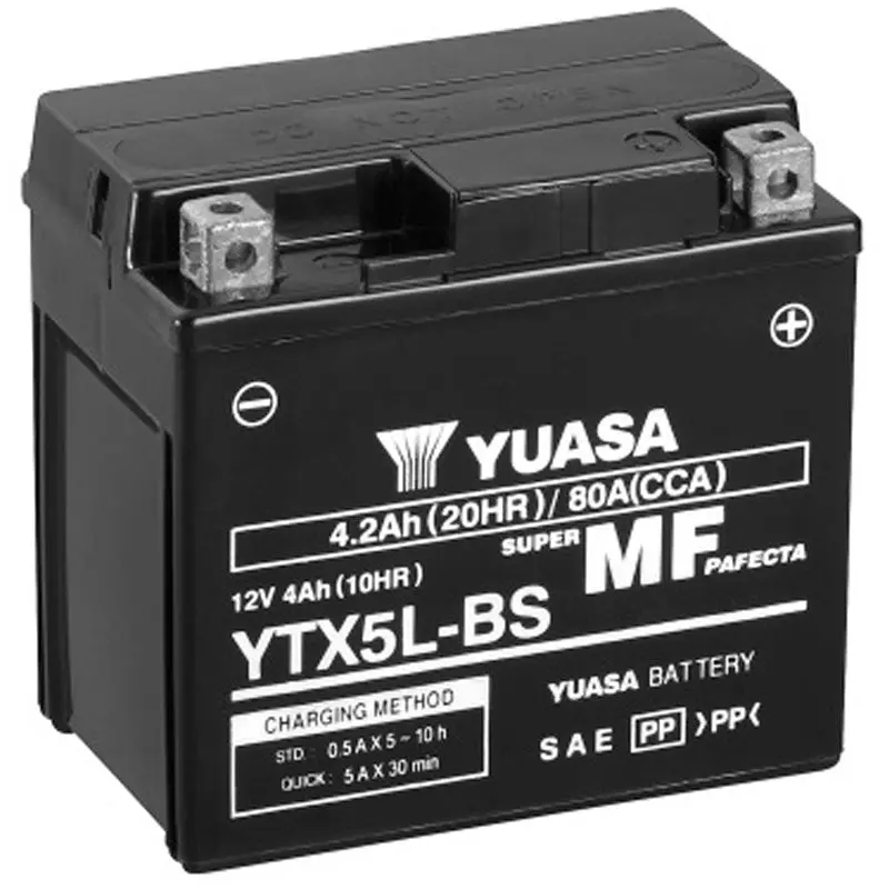 BATERÍA YUASA YTX5L-BS SIN MANTENIMIENTO