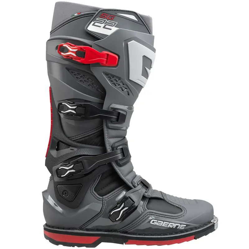 Botas Gaerne SG22 Antracita Negro y Rojo .