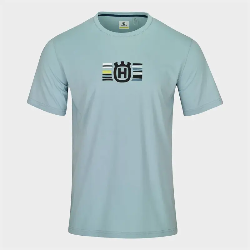 Camiseta Azul Claro Accelerate Hombre Husqvarna .