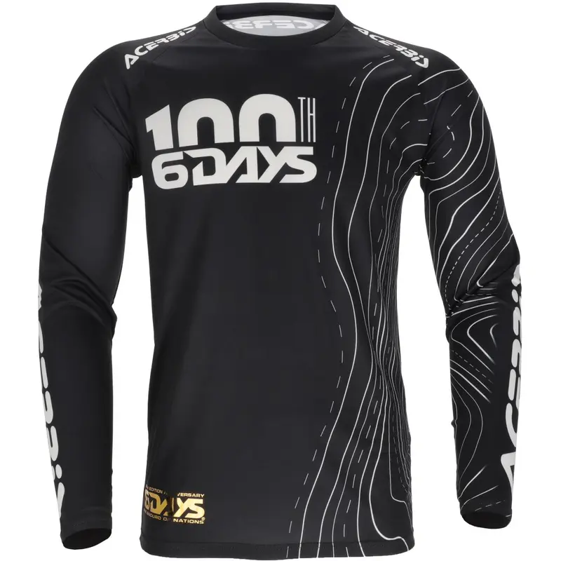 Camiseta Mx lineal 6 Days Negro Acerbis .