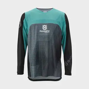 Camiseta Railed Air Husqvarna Verde y Gris .