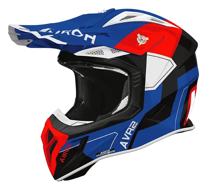 CASCO AIROH AVIATOR ACE 2 SHIELD BLUE/RED GLOSS