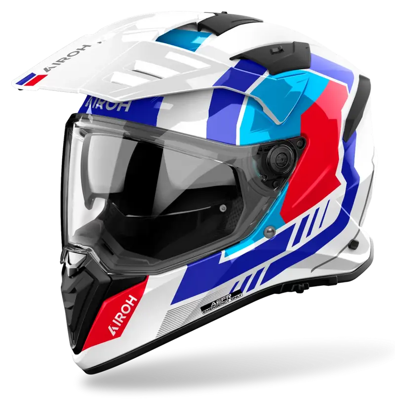 CASCO AIROH BANDIT HORN WHITE GLOSS