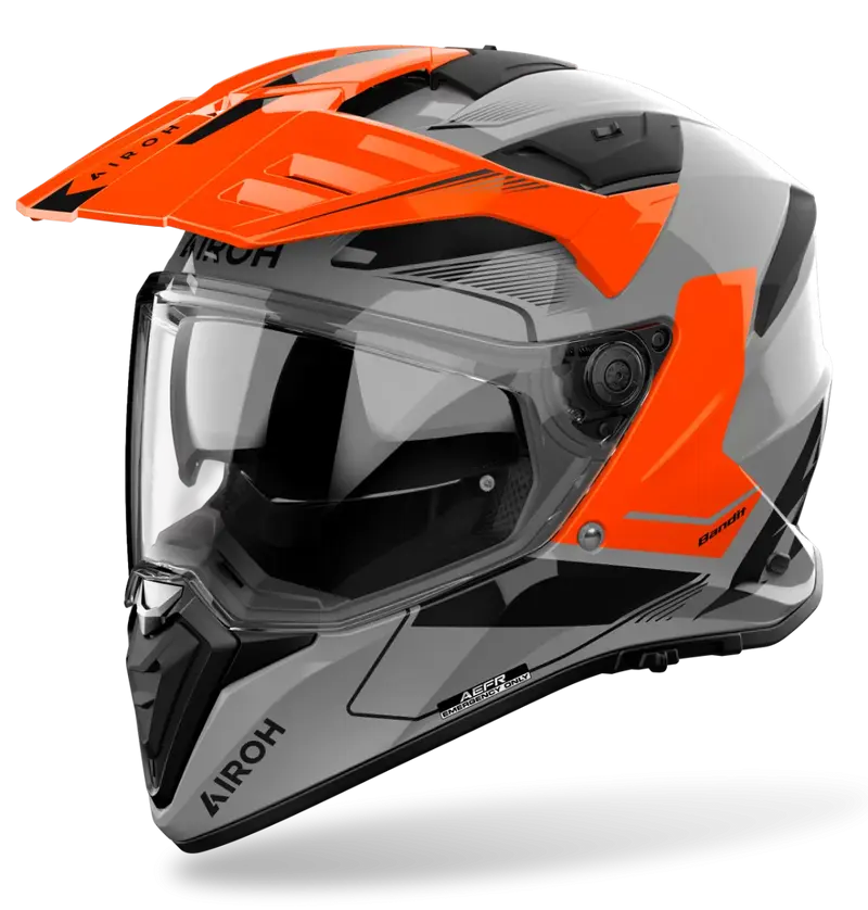 CASCO AIROH BANDIT TUNE ORANGE GLOSS