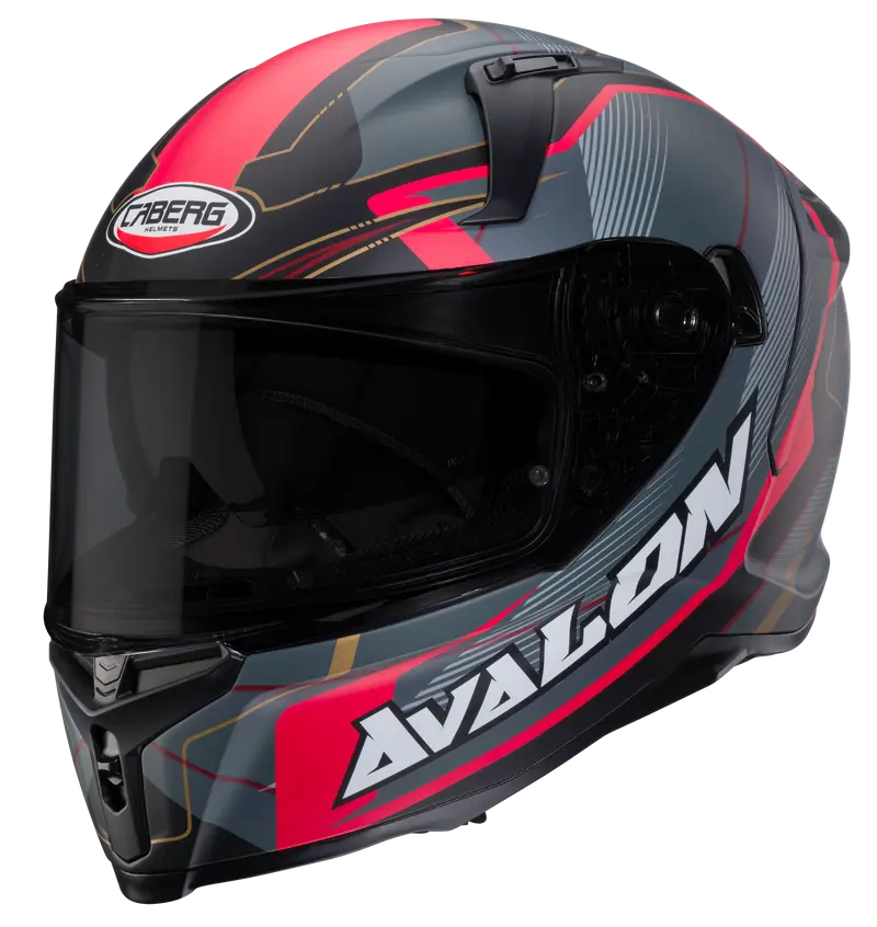 CASCO CABERG AVALON X OPTIC MATT BLACK/GREY/RED