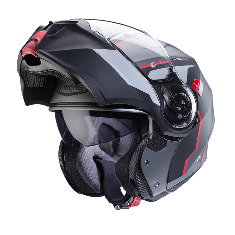 CASCO CABERG DUKE EVO MOVE MATT GUN METAL/BLACK/RED