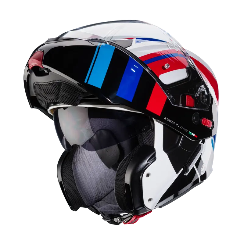 CASCO CABERG HORUS X ROAD WHITE/BLACK/RED/BLUE