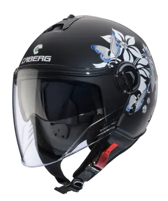 CASCO CABERG RIVIERA V4X MIA MATT BLACK/WHITE/GREY