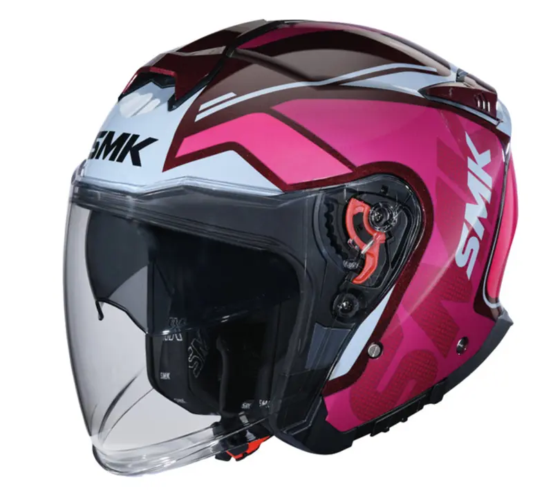 Casco GTS Tourer Rosa y Negro Brillo GL363 SMK .