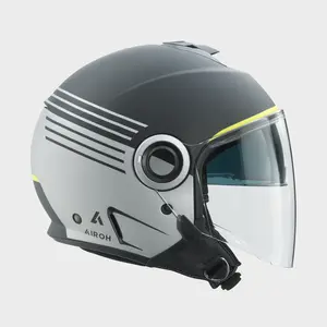 Casco Helios Gris  y Negro Husqvarna .