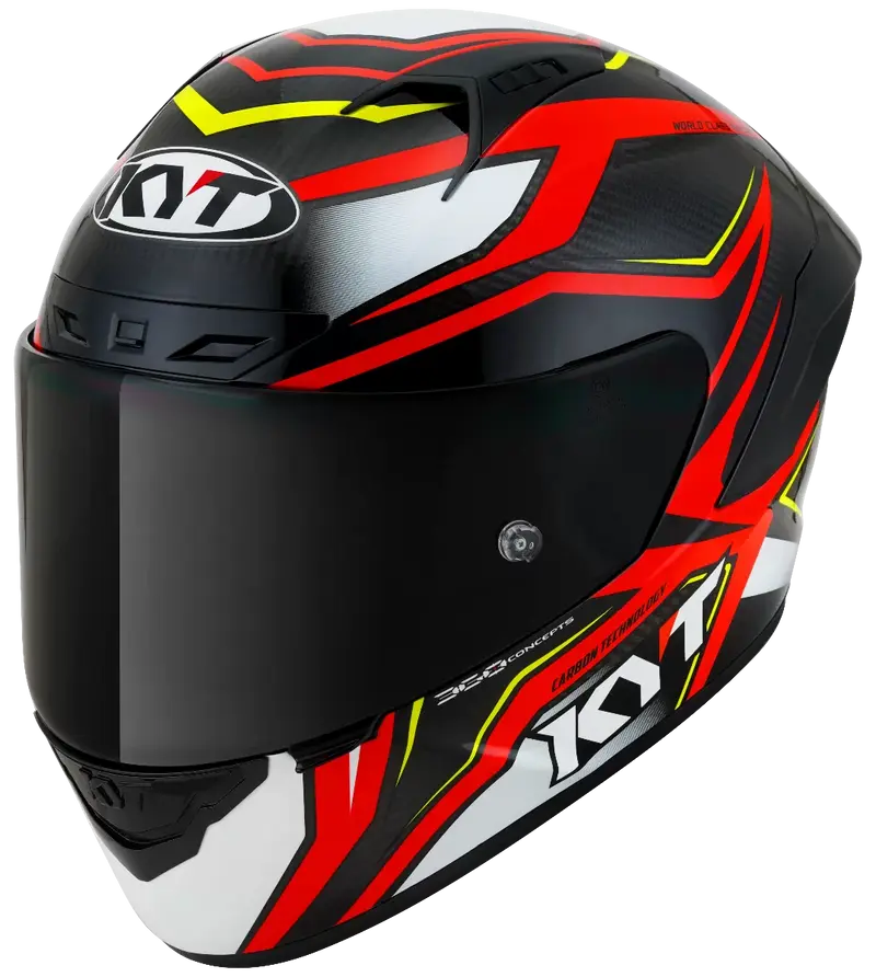 CASCO KYT NZ-RACE CARBON STRIDE RED/WHITE