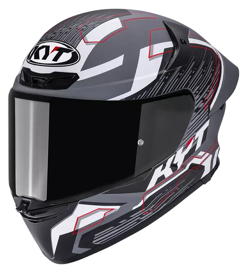CASCO KYT TT-REVO SPEEDING MATT GRL GREY/BLACK