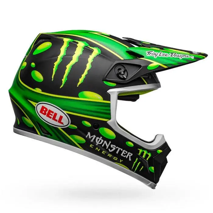 Casco MX-9 Showtime Bell Verde y Negro .
