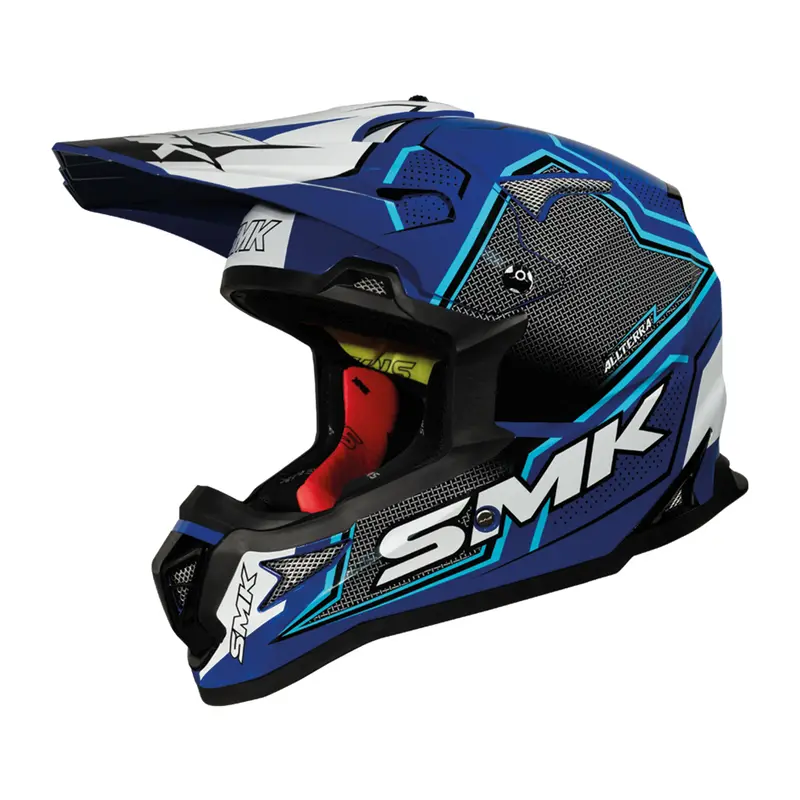Casco Off Road Allterra Maverix Decorado Brillo GL521 SMK .