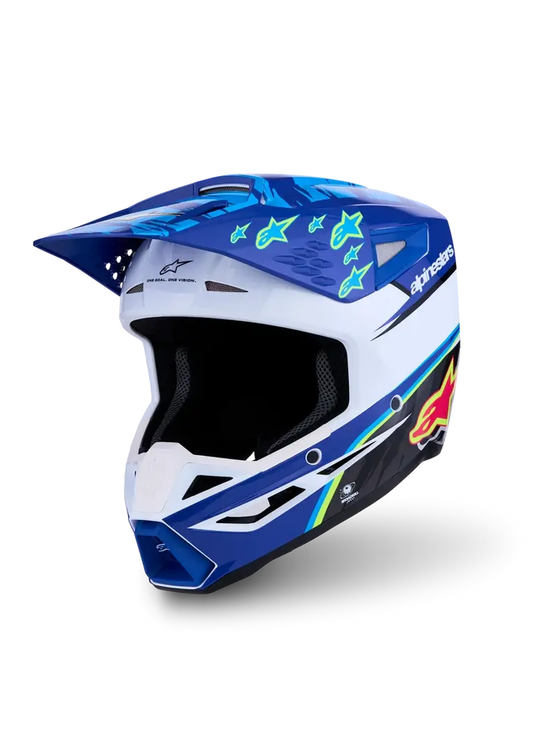 Casco S-M3 Falcon Azul Negro ECE 22.06 Alpinestars .