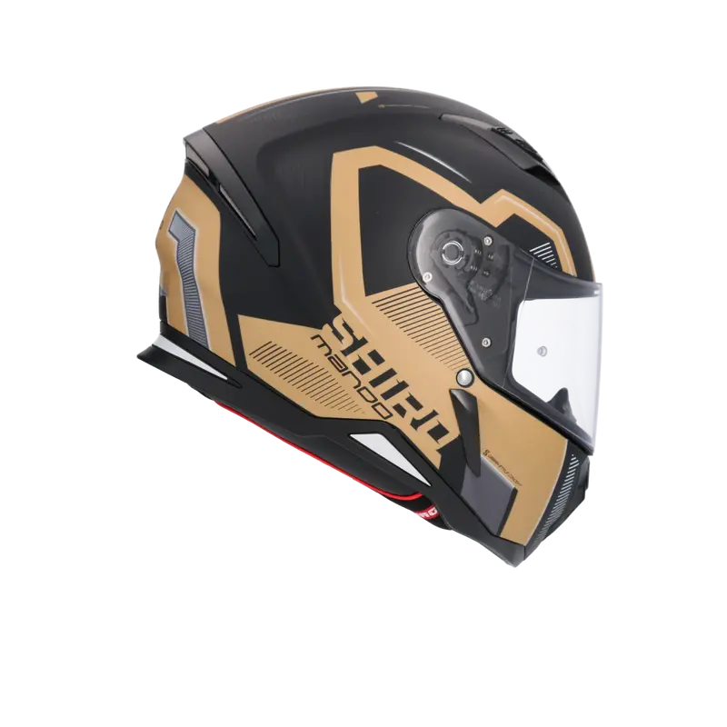 CASCO SHIRO HUNTER MANDO MATT BLACK/GOLD