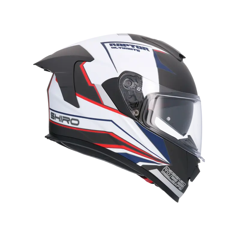 CASCO SHIRO RAPTOR ULTIMATE MATT BLACK/WHITE