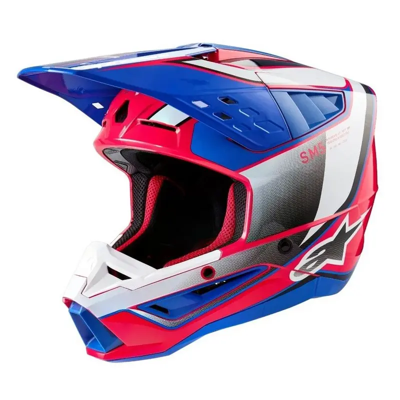 Casco SM5 Sail ECE Blanco Rosa y Azul Alpinestars .