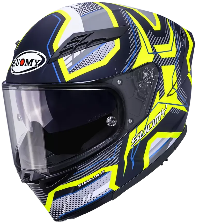 CASCO SUOMY STELLAR 2 BLACKSTAR MATT BLACK/YELLOW