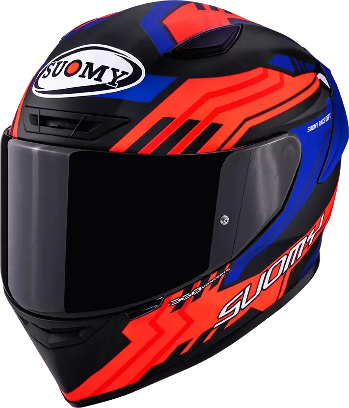 CASCO SUOMY TRACK-1 FRAMEWORK MATT BLACK/RED/BLUE