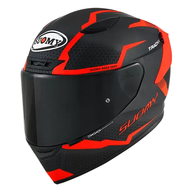 CASCO SUOMY TRACK-1 REACTION MATT ANTHRACITE/RED E06