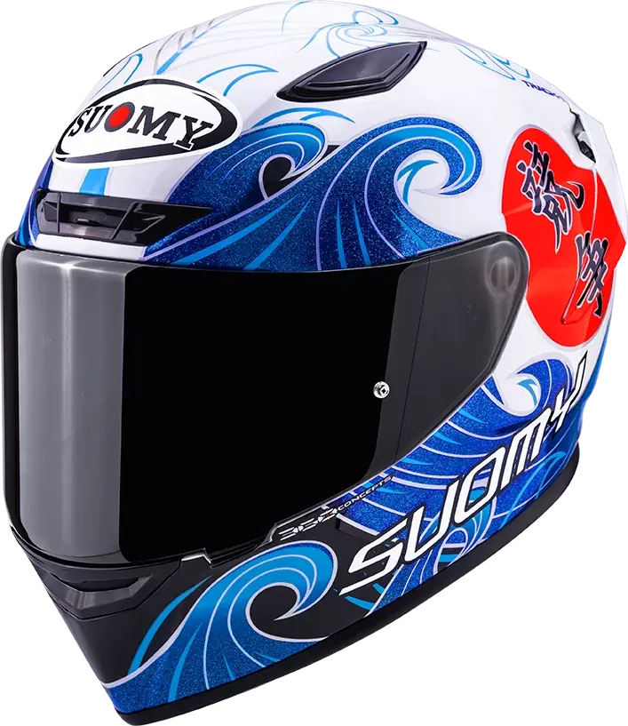 CASCO SUOMY TRACK-1 WAVES WHITE