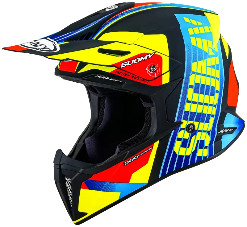 CASCO SUOMY X-WING AMPED BLACK/LIGHT BLUE
