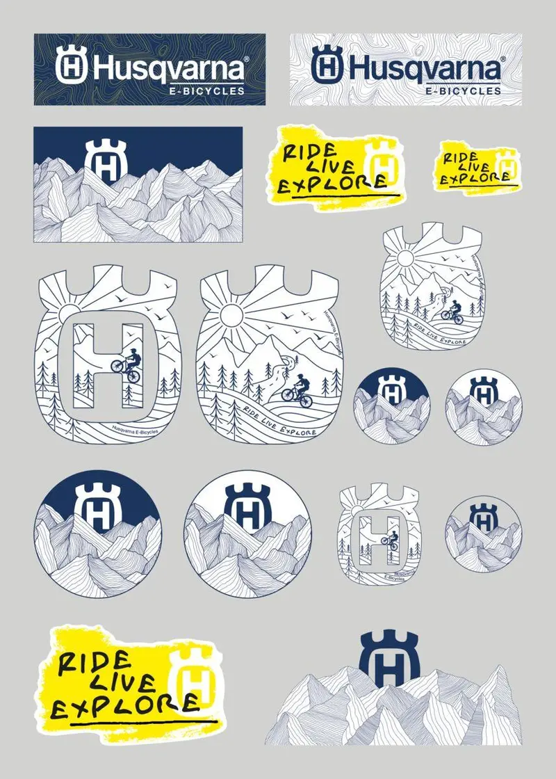 Kit de Pegatinas E- Bike Husqvarna