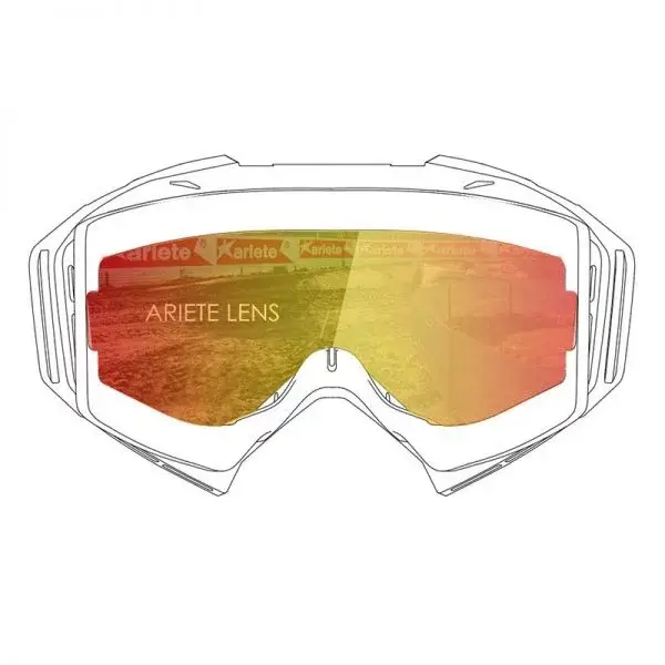 Lente Cilíndrica Multicapa Roja Doble Ventilada Ariete .