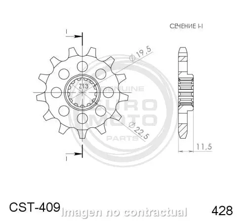 PIÑÓN SUPERSPROX SUZUKI 428 X 14 - CST409X14