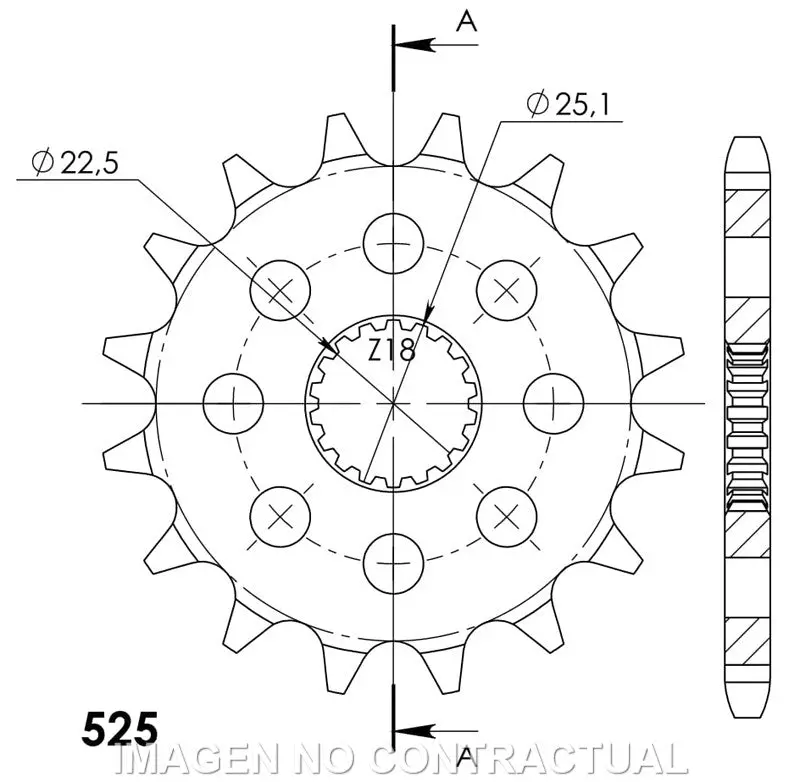 PIÑÓN SUPERSPROX TRIUMPH 525 X 16 - CST1186X16